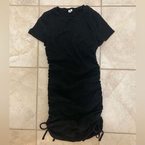 Black Mini Maxi Dress with Side Ties